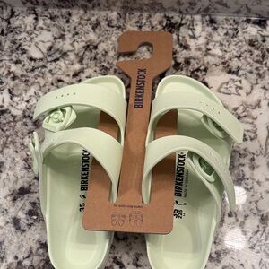 Birkenstock ladies  Mint Green Two-Strap EVA Sandals
Size 35 ..new